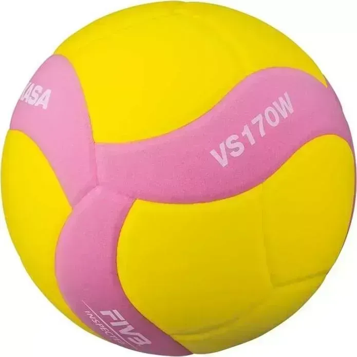 Мяч волейбольный MIKASA VS170W-Y-P, р.5, вес 160-180 г, FIVB Insp, синт.пена ТПЕ, клеен,18 пан,бут.кам,жел
