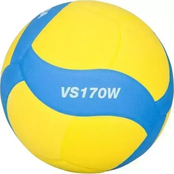 Мяч волейбольный MIKASA VS170W-Y-BL, р.5, вес 160-180 г, FIVB Insp, синт.пена ТПЕ, клеен,18 пан,бут.кам,жел