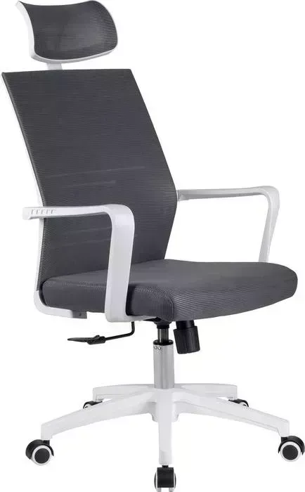 Кресло офисное Riva Chair RCH A819 белый пластик/серая сетка