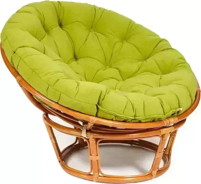Кресло TetChair Papasan 23/01 W с подушкой Cognac коньяк/флок олива 23