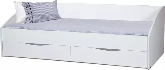Кровать одинарная Олимп Фея-3 белый / белый / ДВПО белый