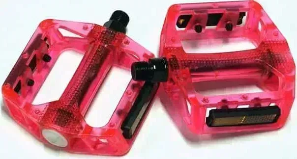 Педали FEIMIN FP-801red.110*100 мм, BMX, база пластик, стальная ось.327гр, красные, подшипник