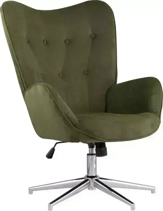 Кресло офисное Stool Group Филадельфия регулируемое, замша, хаки FUCHS HY-53