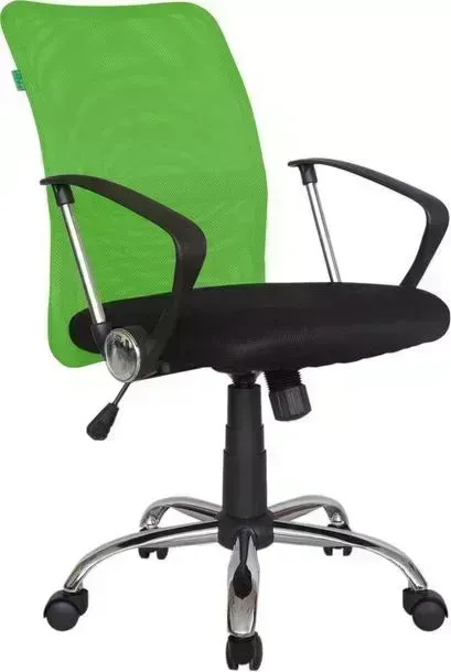 Кресло офисное Riva Chair RCH 8075 черная ткань/зеленая сетка