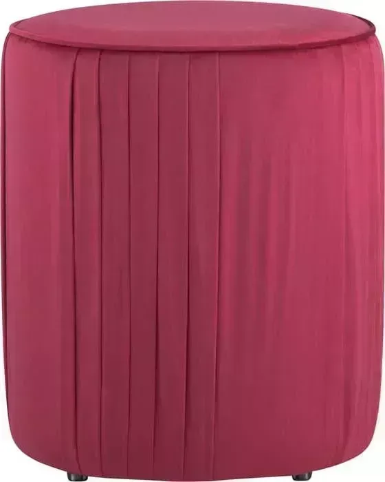 Пуф Stool Group Мира малый вельвет фуксия Emera Slim HLR-47