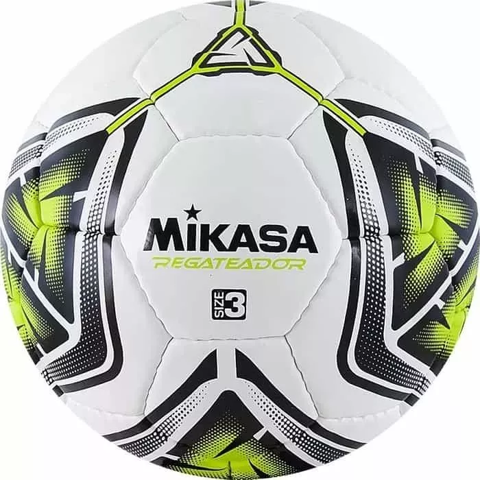 Мяч футбольный MIKASA REGATEADOR3-G, р.3, бело-черно-зеленый