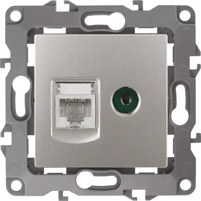 Розетка комбинированная RJ45+TV ЭРА 12-3110-15