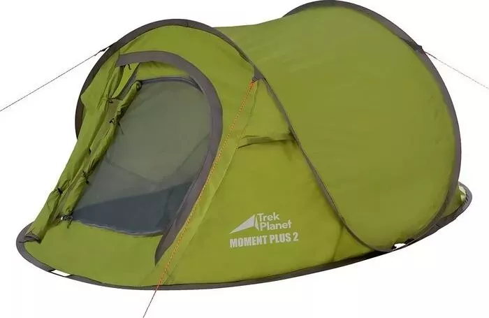 Палатка TREK PLANET двухместная Moment Plus 2, быстросборная цвет- зеленый