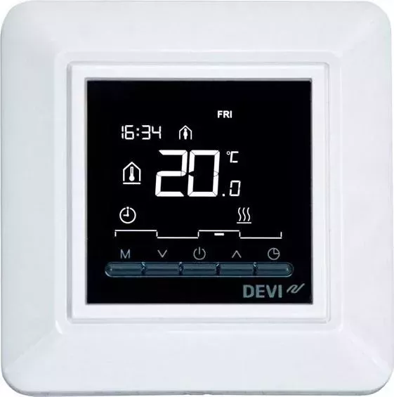 Терморегулятор Devi DEVIreg OPTI электронный программируемый, белый
