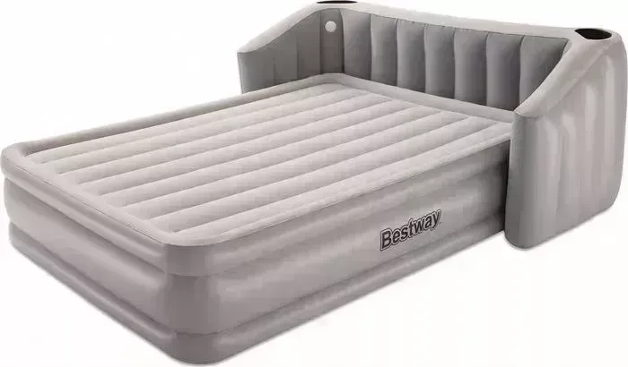 Надувная кровать BESTWAY 67620 Fullsleep Wingback 233х196х80 см с изголовьем и подсветкой, встроенный электронасос,