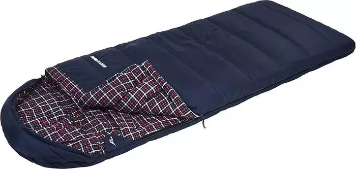 Спальный мешок TREK PLANET Belfast XL Comfort, широкий с фланелью, левая молния, цвет- черный