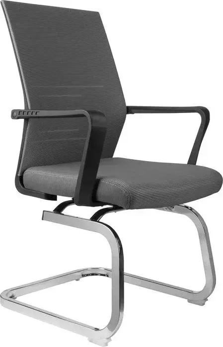 Кресло Riva Chair RCH G818 серая сетка на полозьях (крутящееся)