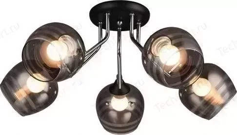Люстра Imex потолочная MD.0889-5-S BK+CH 5*60Вт E27