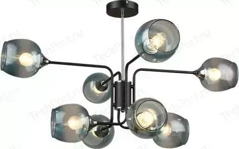 Люстра Imex потолочная MD.3564-8-S BK+CH 8*60Вт E27