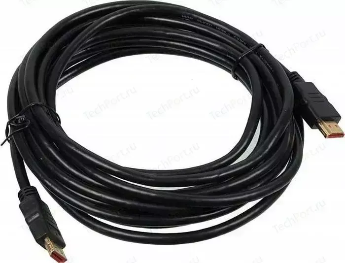 Кабель HDMI BURO BHP V1.4 5M LOCK 5м, Позолоченные контакты, черный