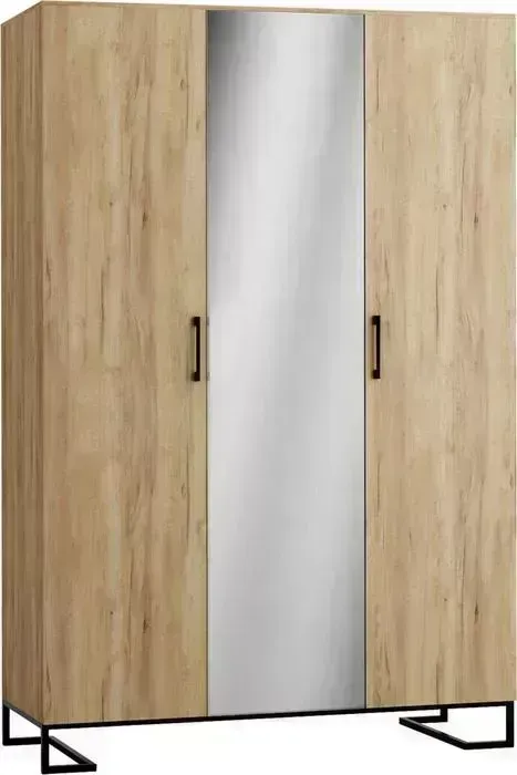 Шкаф R-home 3-дверный Loft дуб натуральный с зеркалом