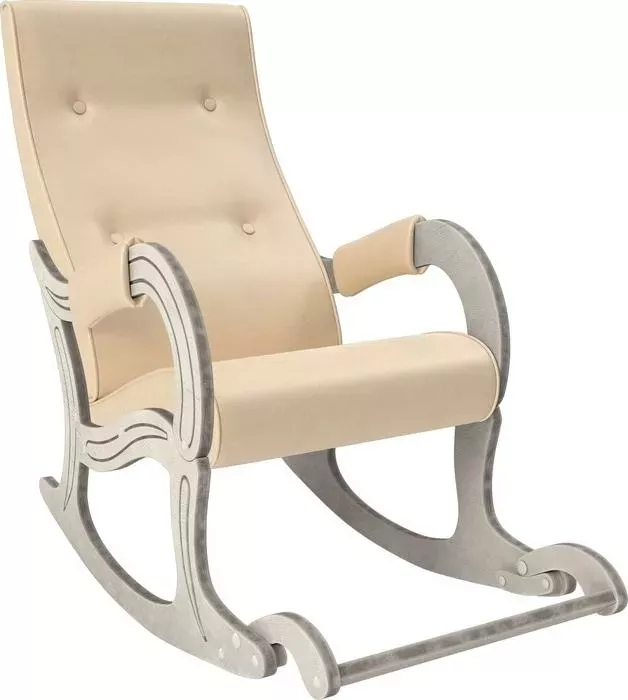 Кресло Мебель Импэкс -качалка Модель 707 дуб шампань/патина, к/з Polaris Beige