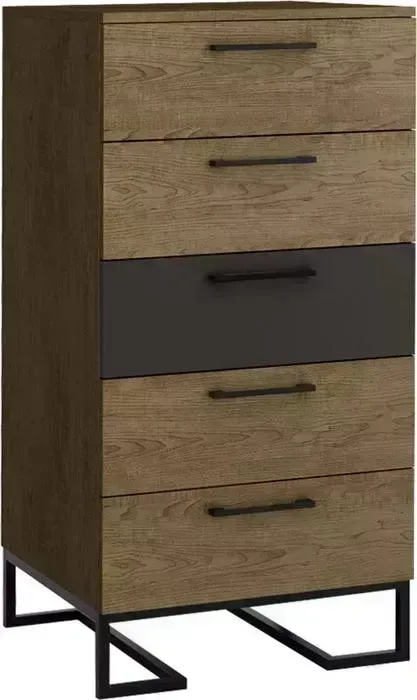 Комод R-home Loft дуб табак 5 ящиков