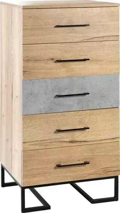 Комод R-home Loft дуб натуральный 5 ящиков