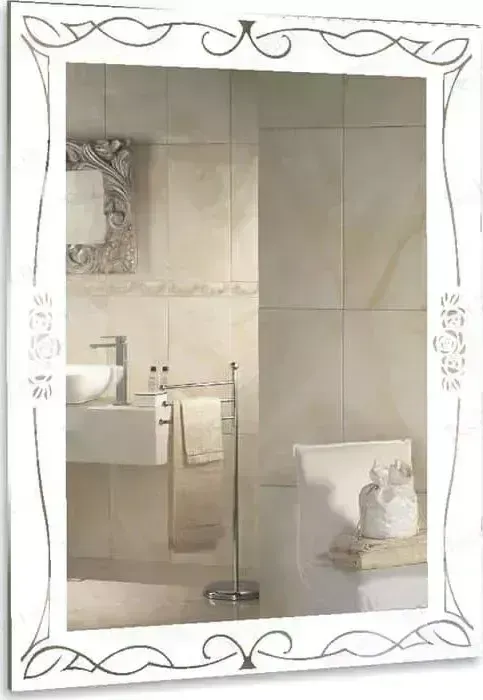 Зеркало Mixline Ампир 53,5х75 пескоструйный рисунок (4620001986330)