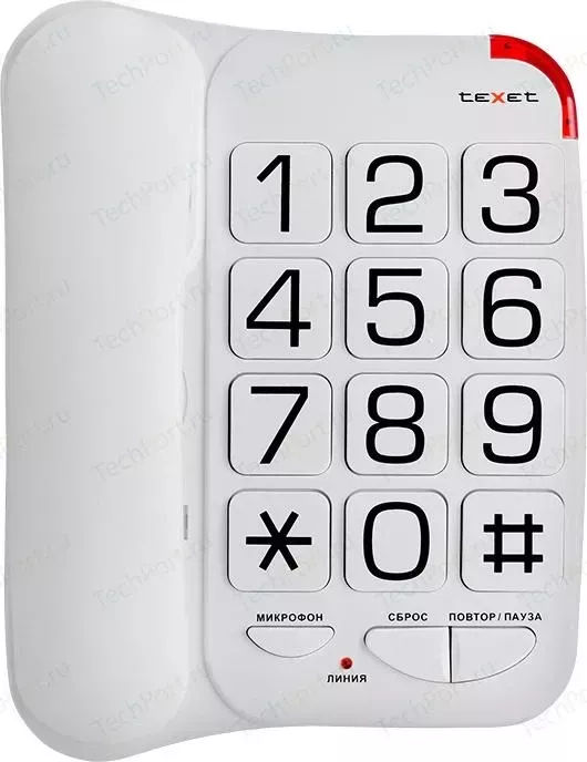 Проводной телефон TeXet TX-201 белый