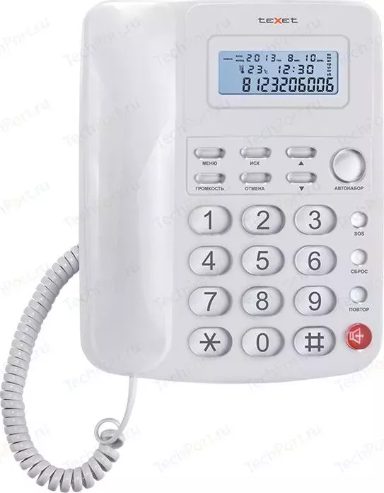 Проводной телефон TeXet TX-250 белый