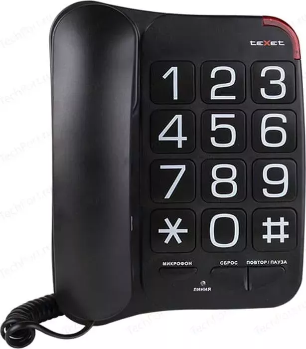Проводной телефон TeXet TX-201 черный