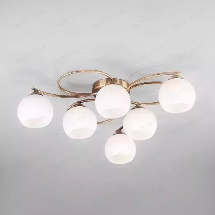 Потолочная люстра EUROSVET Alba 30144/6 античная бронза