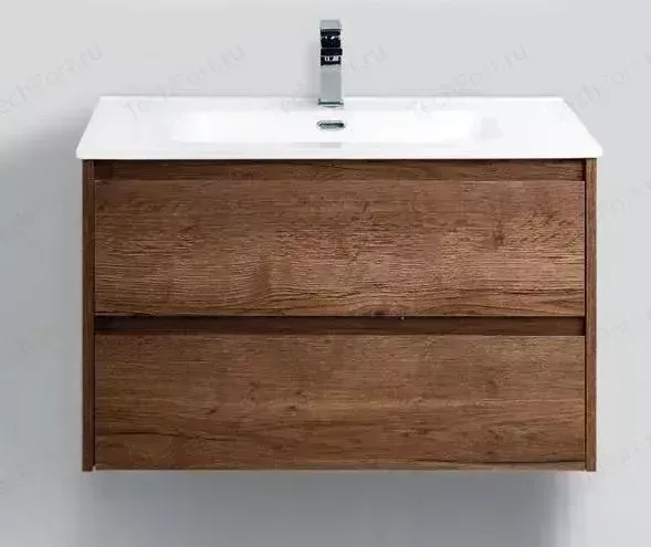 Тумба с раковиной BELBANGO с Kraft 80, Rovere Tabacco (KRAFT-800-2C-SO-RT, BB800ETL)