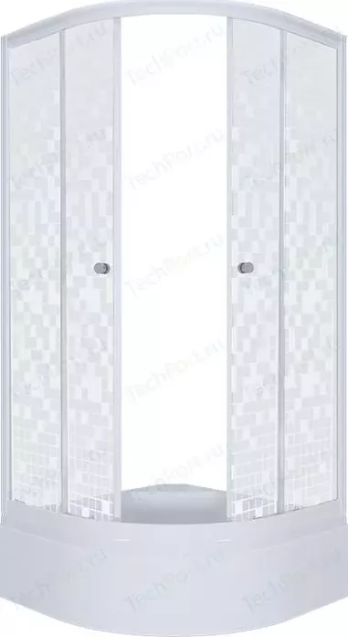 Душевой уголок TRITON Стандарт В 100х100 профиль белый, стекла Аква мозайка (Щ0000025932)