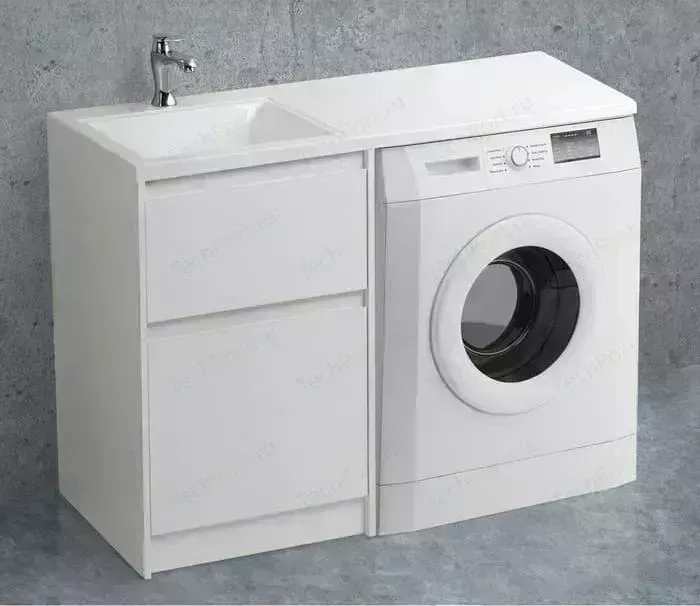 Тумба под раковину BELBANGO Kraft 58, Bianco Opaco (KRAFT-LVD-580/1200-2C-PIA-BO)