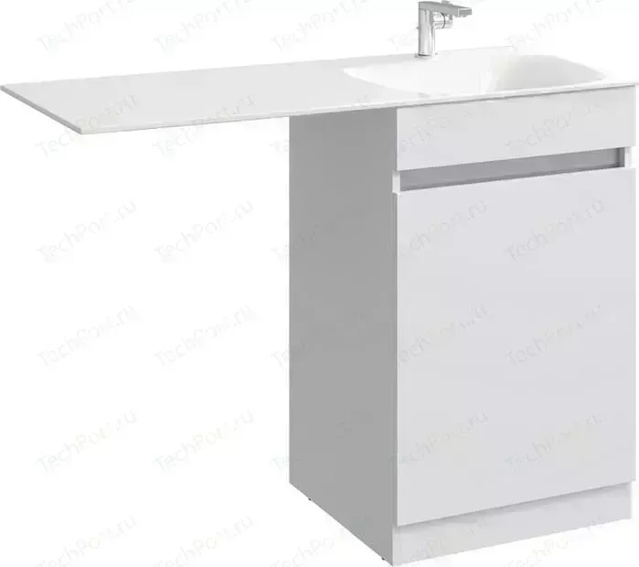 Тумба под раковину Aqwella Forma 53,5 с бельевой корзиной справа, белый (FOR0105KR)