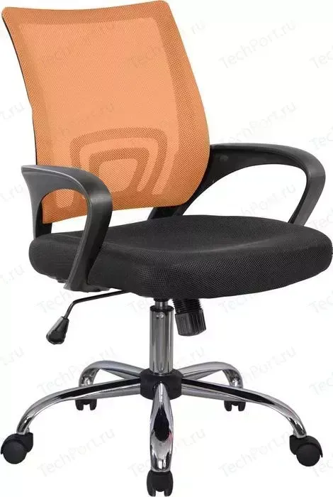 Кресло офисное Riva Chair RCH 8085JE оранжевый/крестовина хром