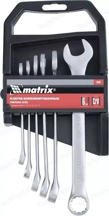 Набор ключей MATRIX комбинированных 8-17 мм 6шт CrV (15404)