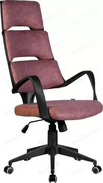 Кресло офисное Riva Chair RCH Sakura черный пластик, ткань фьюжн терракота(190)