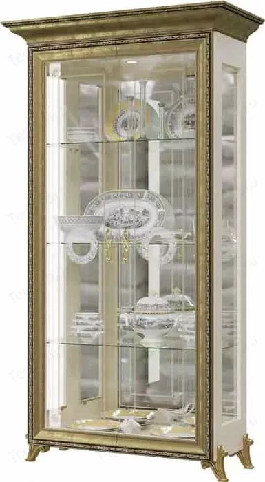 Шкаф Мэри 2-х дверный Версаль ГВ-02 без короны №2 слоновая кость