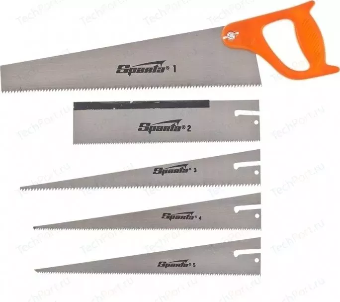 Нож SPARTA овка 350 мм 5 сменных полотен (231255)