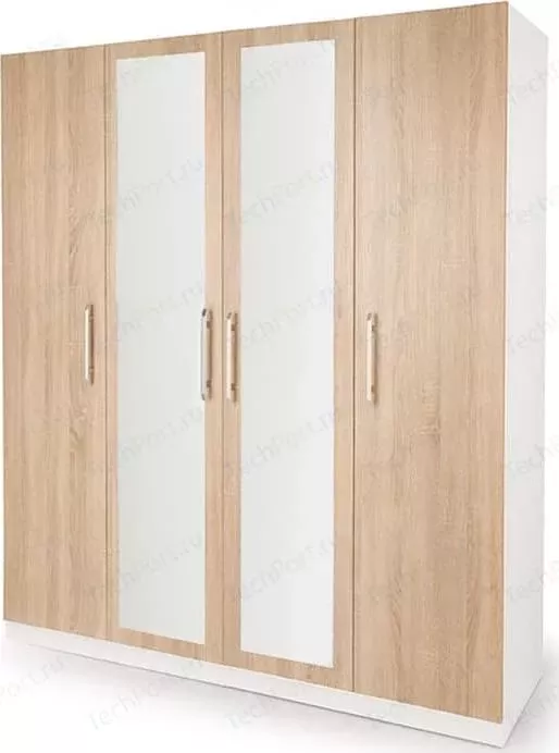 Шкаф комбинированный ГАММА Шарм 160х60 белый+дуб сонома