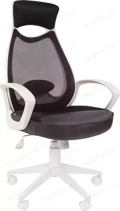 Кресло офисное CHAIRMAN 840 белый пластик TW11/TW-01 черный