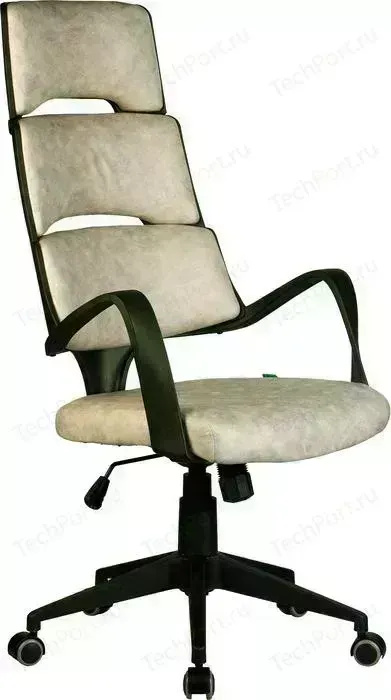 Кресло офисное Riva Chair RCH Sakura черный пластик, ткань фьюжн пустыня Сахара(211)
