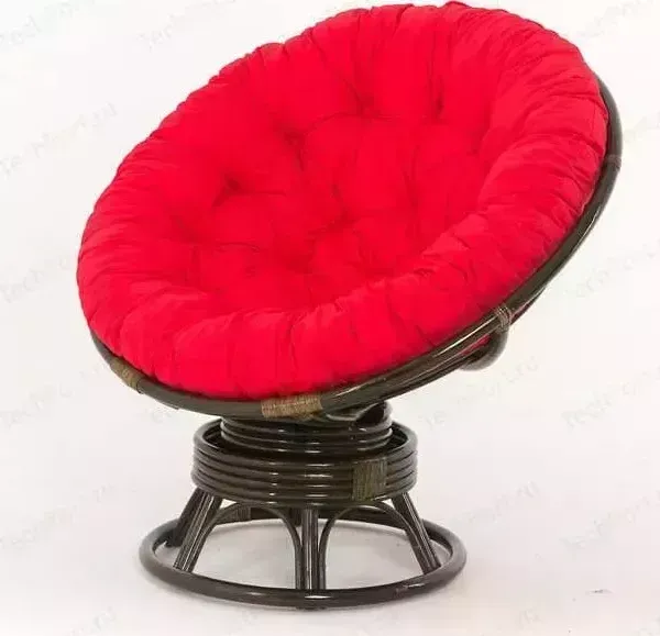 Кресло-качалка Vinotti PAPASAN 23/01В олива красная подушка