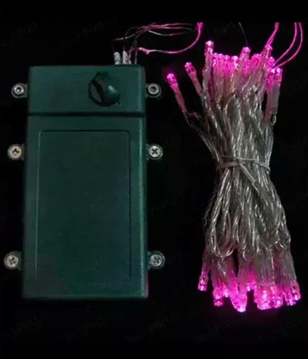 Гирлянда Light Нить на батарейках 5 м розовая 4,5V прозрачный провод