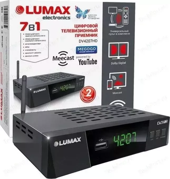 Ресивер цифровой Lumax Тюнер DVB-T2 DV-4207HD