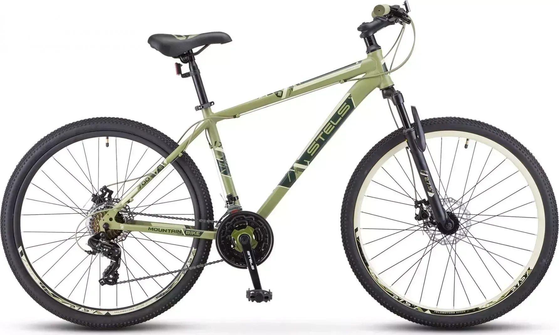 Велосипед STELS Navigator-700 MD 27.5 F020 Хаки (LU096006*LU088936*17.5) взрослый MD