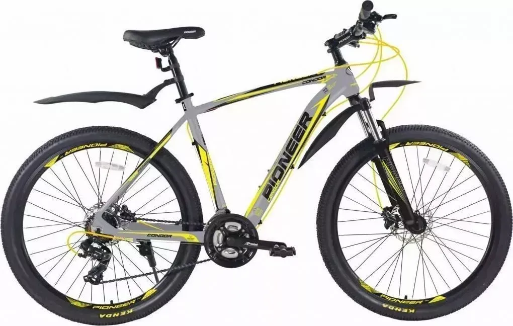 Велосипед PIONEER CONDOR 26 AL/17 gray-black-yellow взрослый 26