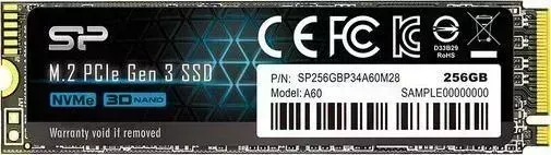 SSD накопитель SILICON POWER 256GB P34A60, M.2 2280, PCI-E 3x4 [R/W - 2200/1600 MB/s]