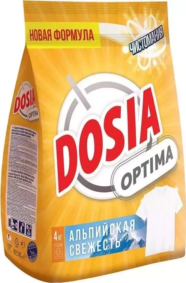 Средство для стирки OPTIMA Dosia Альпийская Свежесть универсал, белое и цветное белье 1.2кг