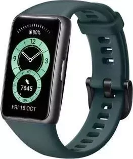 Фитнес-браслет HUAWEI Band 6 черный/зеленый (FRA-B19)