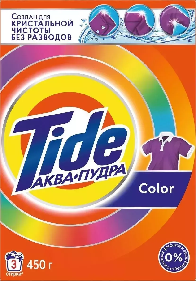 Средство для стирки TIDE Color автомат 0.45кг порошок для стирки