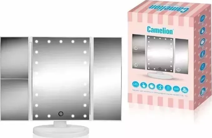 Зеркало CAMELION Косметическое M217-DL C01 белый